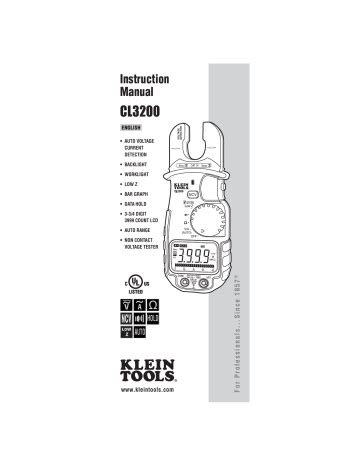 Klein Tools CL3200 Instruction Manual | Manualzz