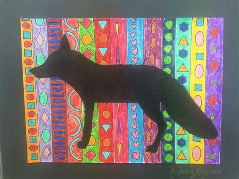 6th Grade Positive and Negative Space Animals - Marlboro Middle School Art