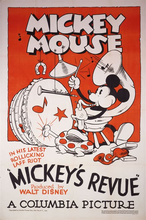 "Mickey's Revue" (1931) | Vintage disney posters, Disney movie posters, Disney posters