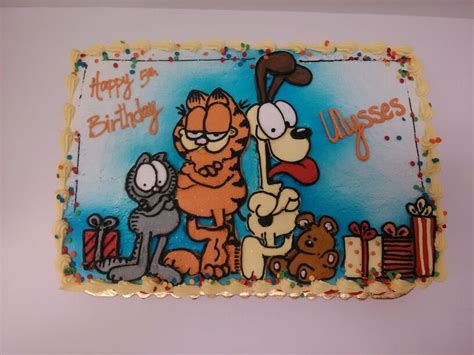 Garfield cake | Garfield cake, Garfield birthday, Party cakes