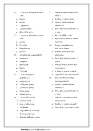 2 amino acids mcq | PDF | Free Download