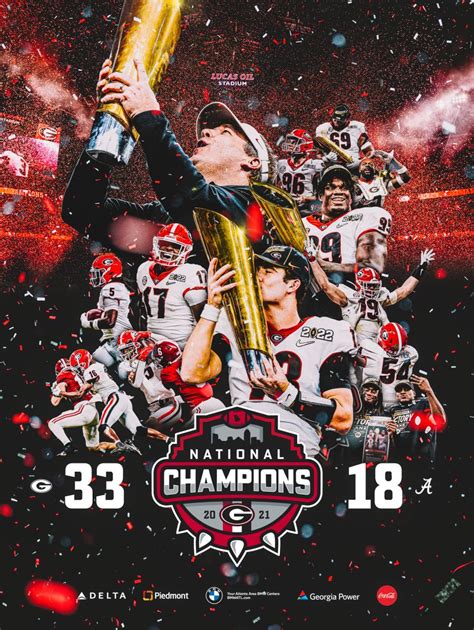 Georgia Bulldogs 2021 National Championship poster | The Beveled Edge