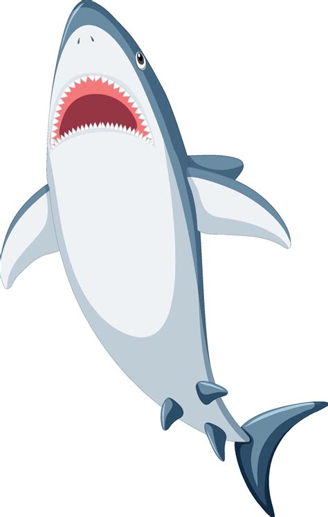 Great white shark cartoon 7205370 Vector Art at Vecteezy