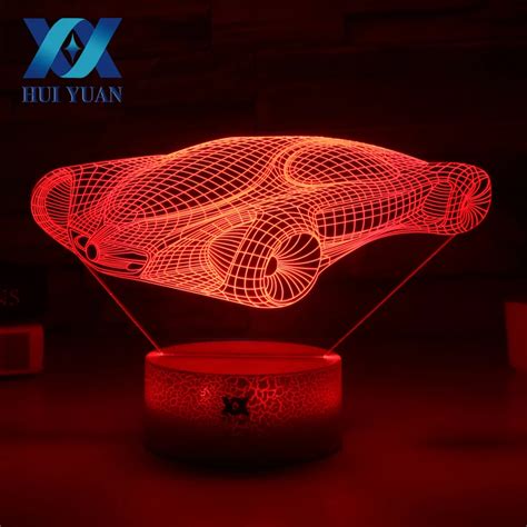 New Creative Racing car 3D Lamp USB LED 7 Color Home Decoration Table Lamp Child Bedroom Sleep ...