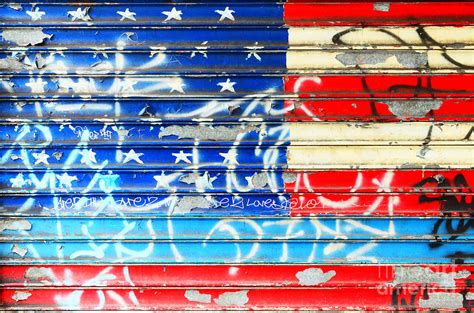 American Flag Graffiti Photograph by Sabine Jacobs - Pixels