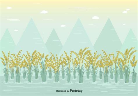 Download Vector - Free Rice Field Illustration - Vectorpicker