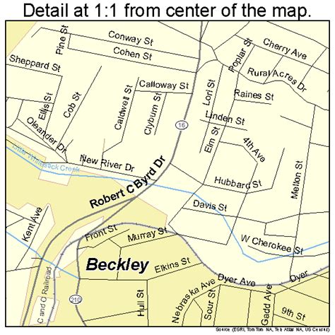 Beckley West Virginia Street Map 5405332