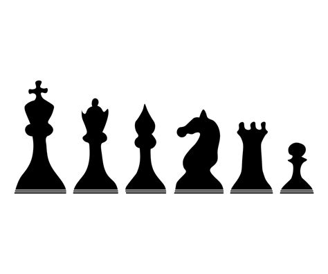 black chess pieces logo 16896152 Vector Art at Vecteezy