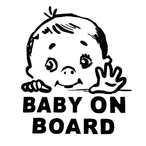 BABY ON BOARD Safety Car Sticker Sign - Not sold in stores