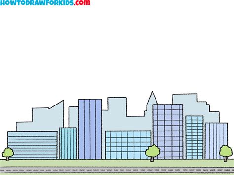 How to Draw a Cityscape - Easy Drawing Tutorial For Kids