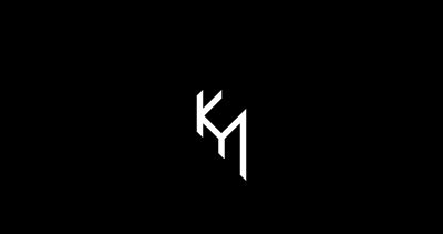 Letter KM Gaming Concept Logo