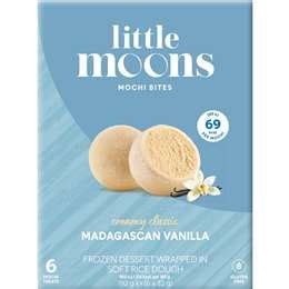 Little Moons Mochi Bites Madagascan Vanilla 6 Pack | Woolworths