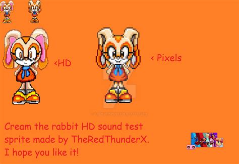 HD Cream Sound test sprite by TheRedThunderX on DeviantArt