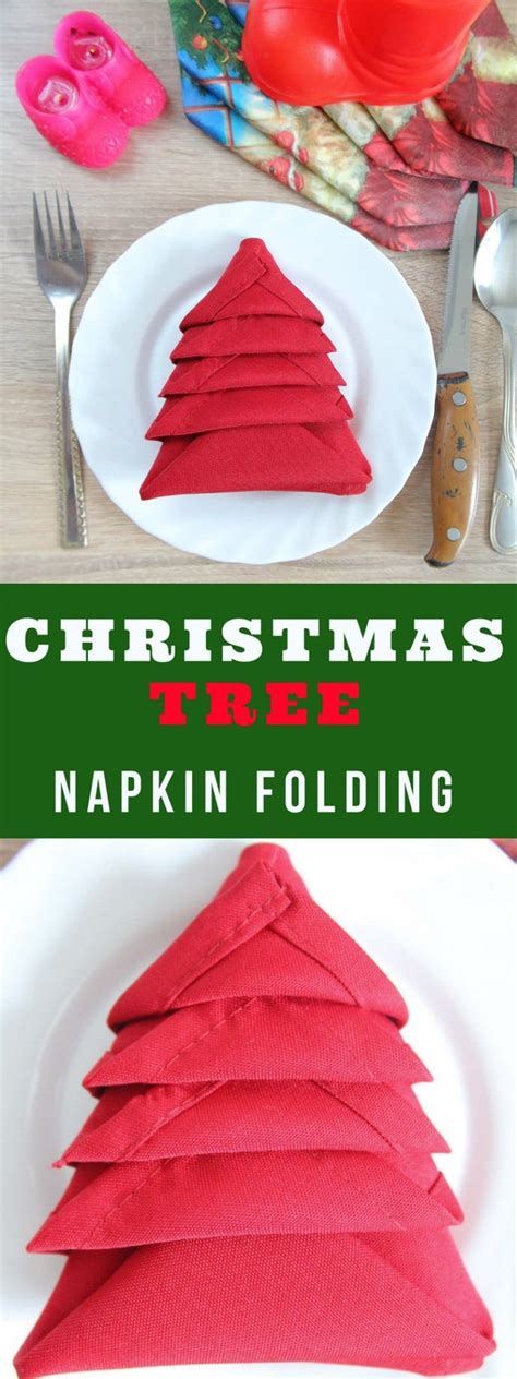 CHRISTMAS TREE NAPKIN FOLDING TUTORIAL - This Christmas turn a boring ...