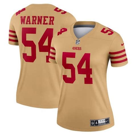 Nike Fred Warner San Francisco 49ers Inverted Legend Jersey - Gold | Editorialist