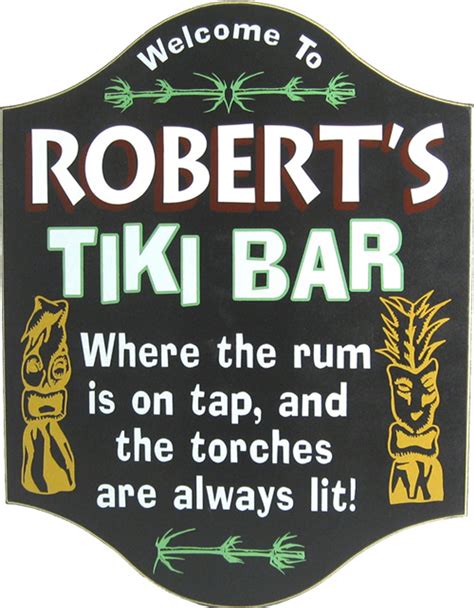 Tiki Bar Pub Sign | Home Bar Signs | Custom Wall Decor