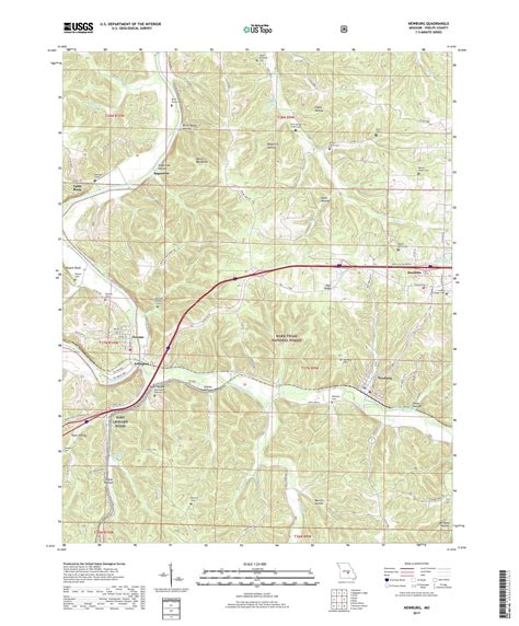 MyTopo Newburg, Missouri USGS Quad Topo Map