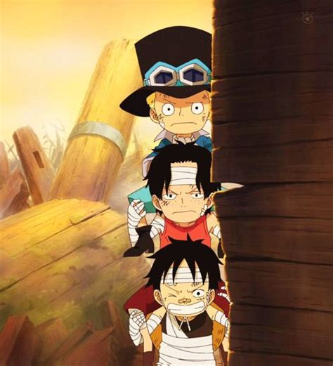 Sabo, Ace and Luffy! 😘 | Ace and luffy, Sabo one piece, Ace sabo luffy