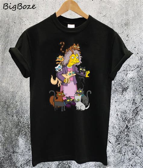 The Simpsons Crazy Cat Lady T-Shirt