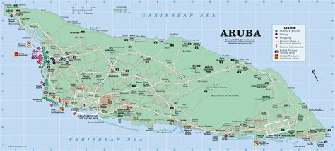 Mapas de Aruba - Mapa Físico, Geográfico, Político, turístico y Temático.