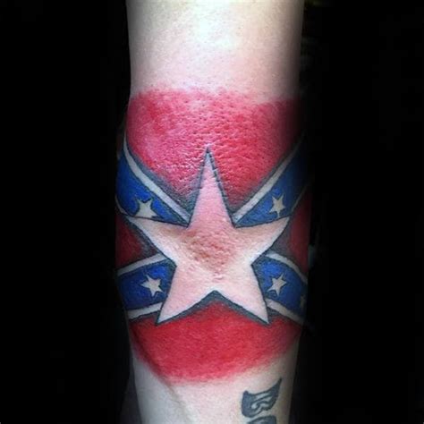 30 Rebel Flag Tattoos For Men - American Revelry Design Ideas