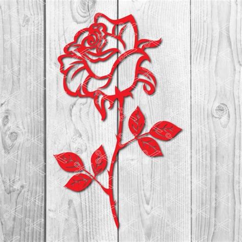 Rose SVG PNG DXF - Rose Cut File