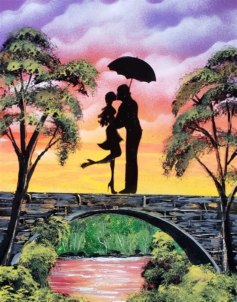 First Kiss, a spray painting - Steel City Spray Art