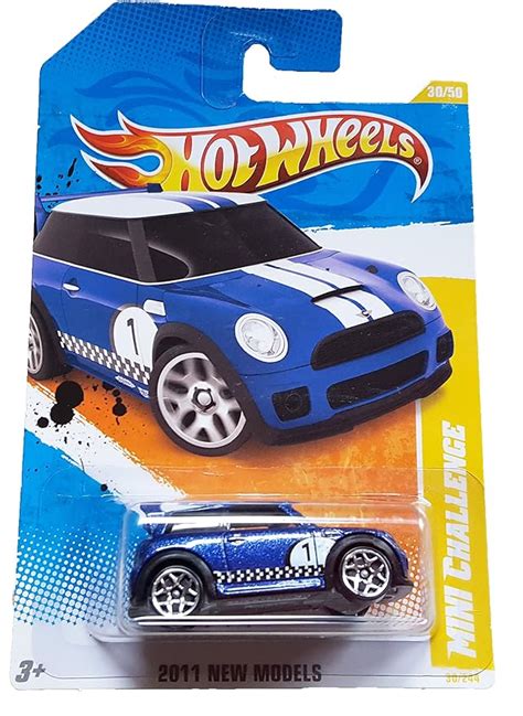 Amazon.com: 2011 Hot Wheels Mini Cooper Challenge Blue #30/244: Toys & Games