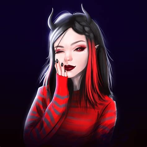18+ Anime Sketch Demon Girl | Gothic girl art, Girls cartoon art, Anime art girl