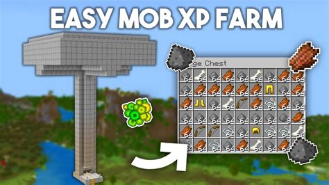 Easiest Mob XP Farm for Minecraft Bedrock 1.20! (No Spawner) - YouTube