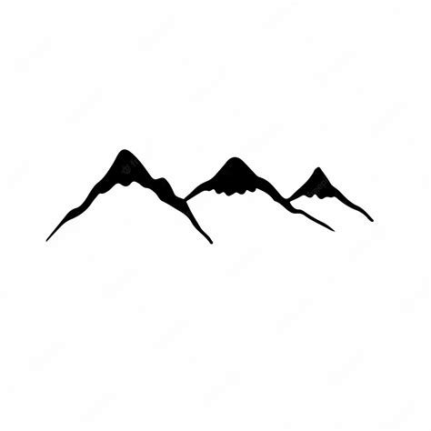 Premium Vector | Mountain symbol tattoo design vector illustration