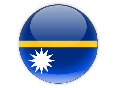 Round icon. Illustration of flag of Nauru