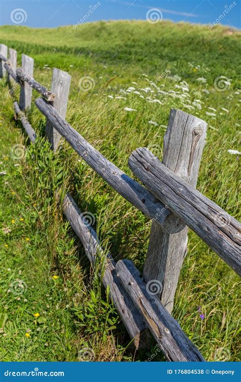 Rural Pole Fence stock photo. Image of pole, rustic - 176804538