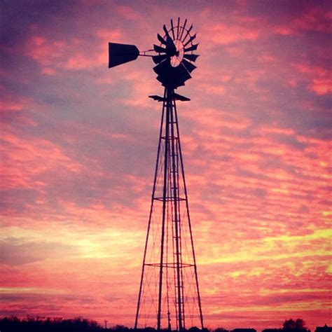 Oklahoma Sunset | Oklahoma sunsets, Windmill, Wind turbine