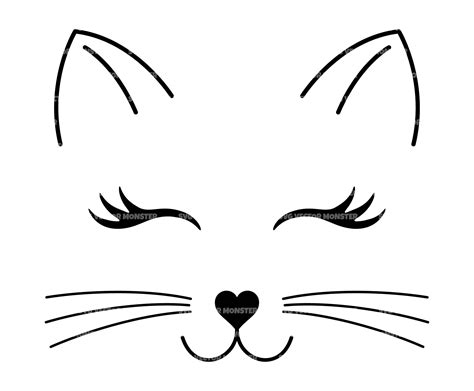 Cute Cat Face Lashes Svg Cute Cat Head Svg Kitten Svg. - Etsy UK