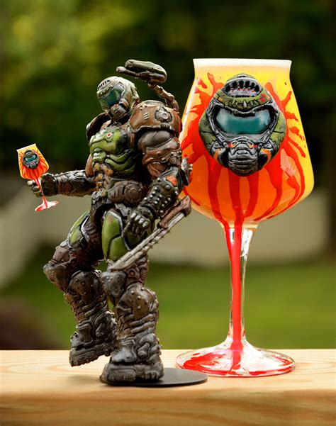 Doom Slayer Beer Glass for Gamers Doom Eternal Videogame Doom Guy Slayer - Etsy