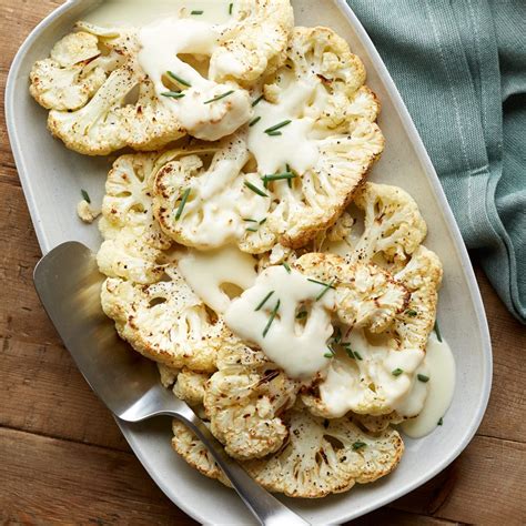 Roasted Cauliflower with Cheese Sauce Recipe - EatingWell