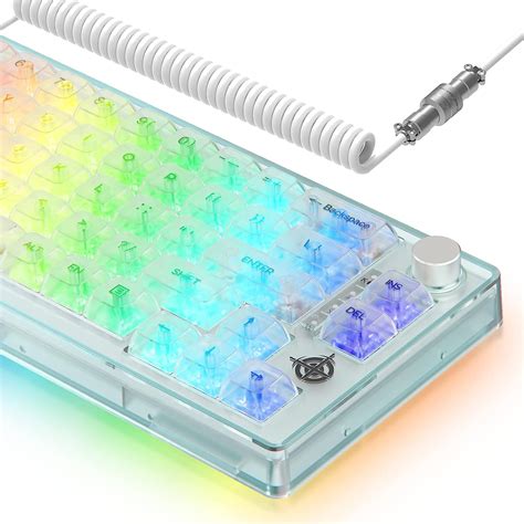 MAGIC-REFINER MK31 60% Oyuncu Klavyesi, 66 Tuşlu Kompakt Mini Kablolu Mekanik Klavye, 18 Chroma ...