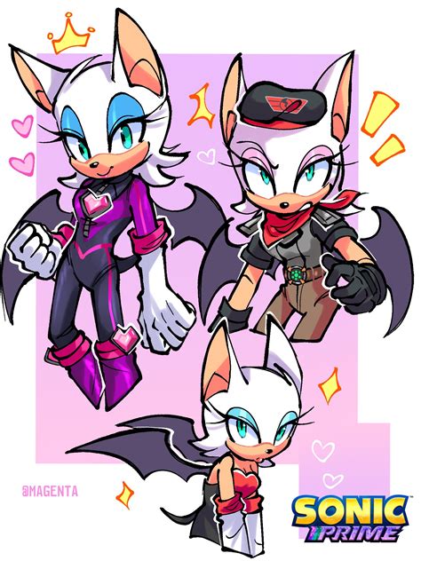 🌸magenta_mel🌸(Commission Open) on Twitter: "Rouge💜🖤 #sonic #SonicPrime #SonicTheHedgehog https ...