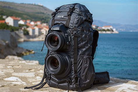 Free picture: Travel backpack in a shape of digital camera with two lenses