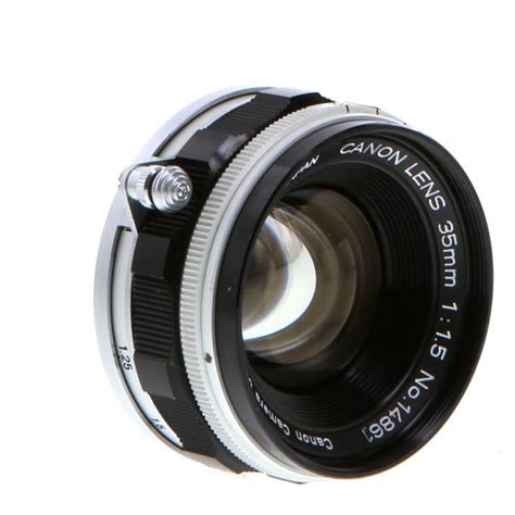 Canon 35mm F/1.5 Black/Chrome Lens For Rangefinder Cameras {48} at KEH ...