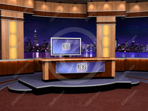 Virtual Newsroom for Two Hosts with Single Screen