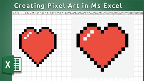 How to make Pixel Art in Ms Excel || How to Create Pixel in Microsoft ...