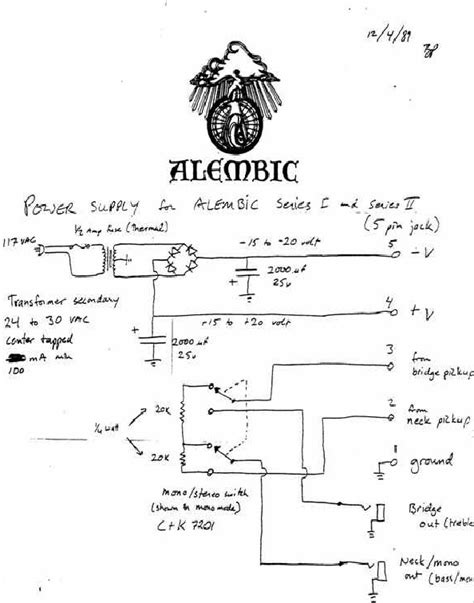 Alembic Electronics Wiring Diagram