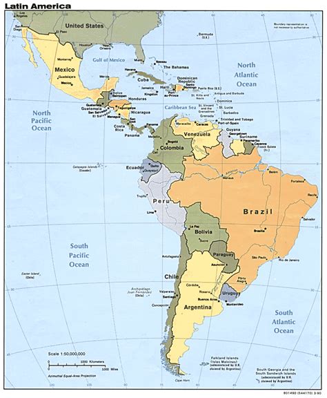 Latin America World Map