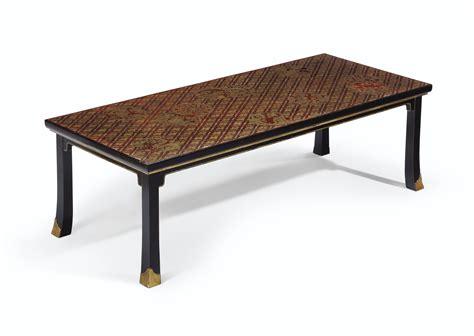 A JAPANESE-STYLE BROWN AND GILT-JAPANNED LOW TABLE , 20TH CENTURY | Christie's