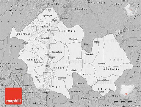 Gray Map of Enugu