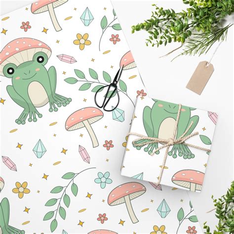 Collegecore Frog Wrapping Paper Gift Wrapping Paper Birthday - Etsy