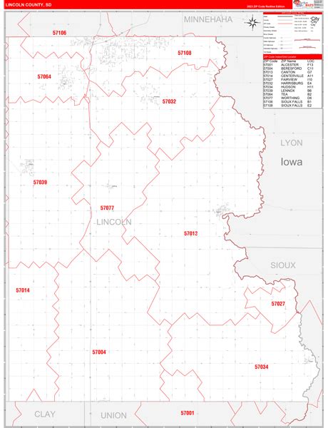 Maps of Lincoln County South Dakota - marketmaps.com