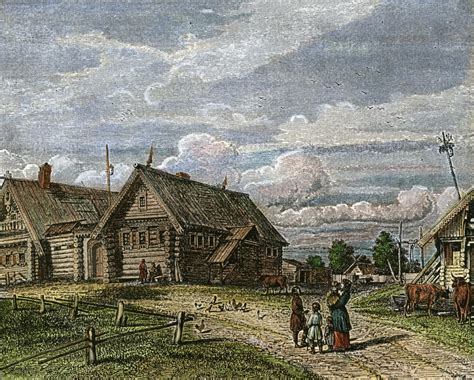 Posterazzi: Russian Village C1850 Na Village In The Southern Part Of Russia Wood Engraving ...